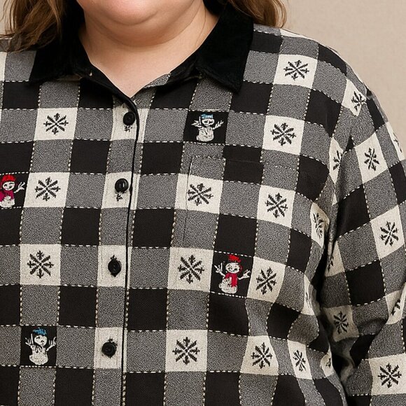 Victoria Jones Woman Holiday Button-Down Shirt – 2X - Picture 10 of 10